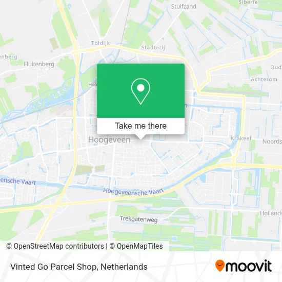 Vinted Go Parcel Shop map