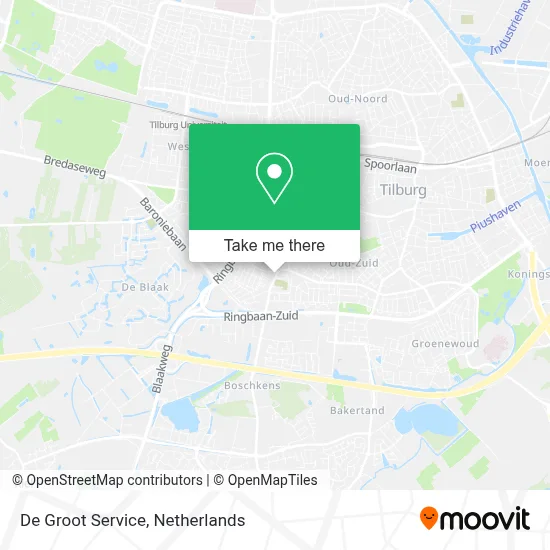 De Groot Service map