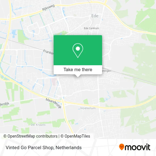 Vinted Go Parcel Shop map