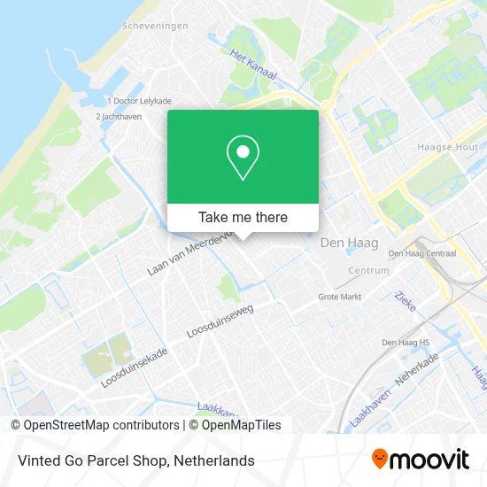 Vinted Go Parcel Shop map