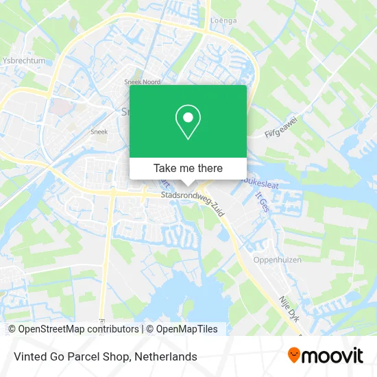 Vinted Go Parcel Shop map