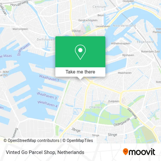 Vinted Go Parcel Shop map