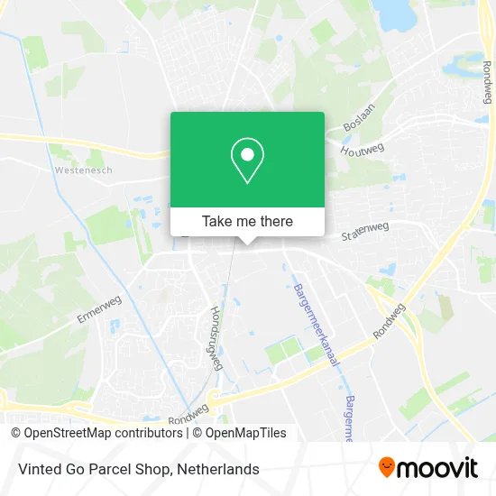 Vinted Go Parcel Shop map