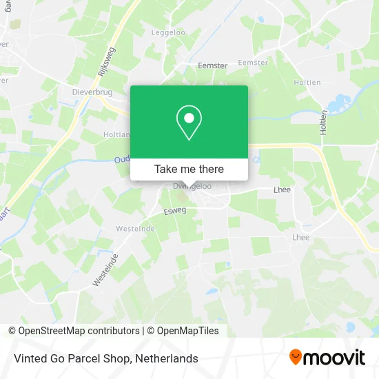 Vinted Go Parcel Shop map