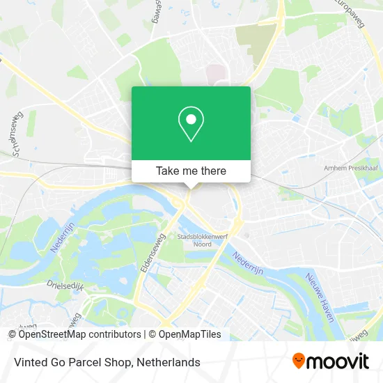 Vinted Go Parcel Shop map