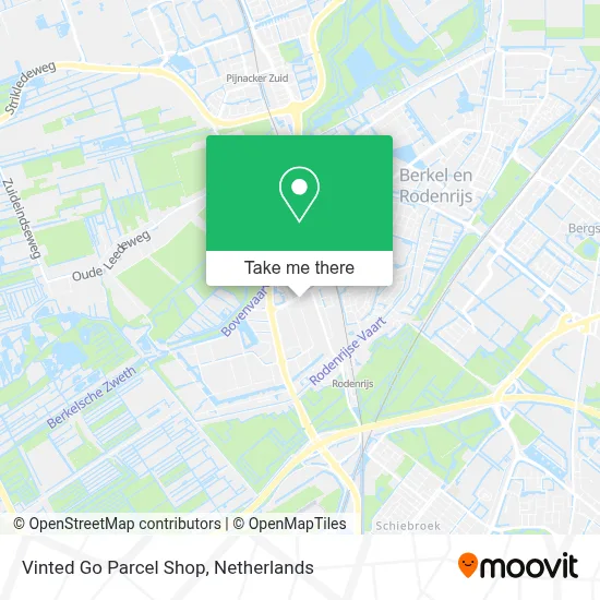 Vinted Go Parcel Shop map