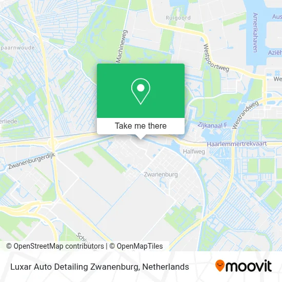 Luxar Auto Detailing Zwanenburg map