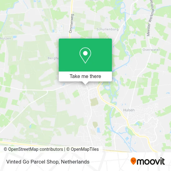 Vinted Go Parcel Shop map
