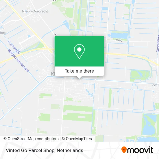 Vinted Go Parcel Shop map
