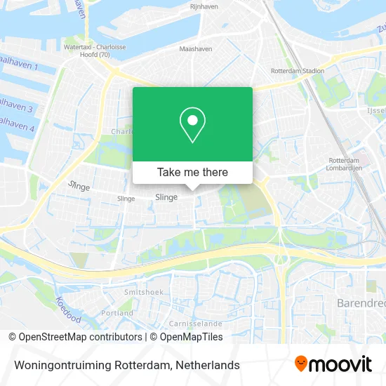 Woningontruiming Rotterdam map
