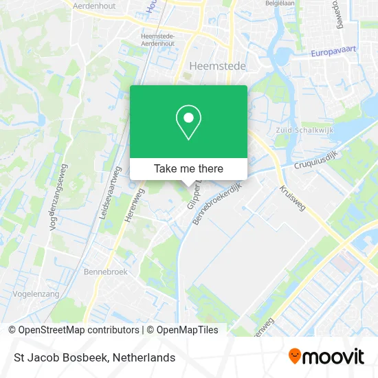 St Jacob Bosbeek map