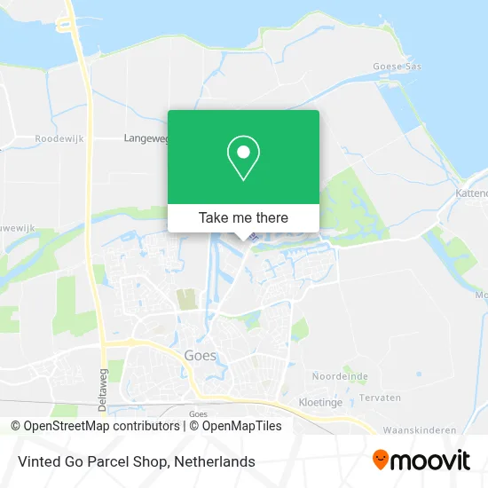 Vinted Go Parcel Shop map