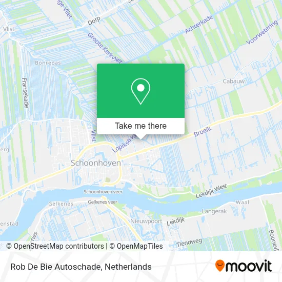 Rob De Bie Autoschade map