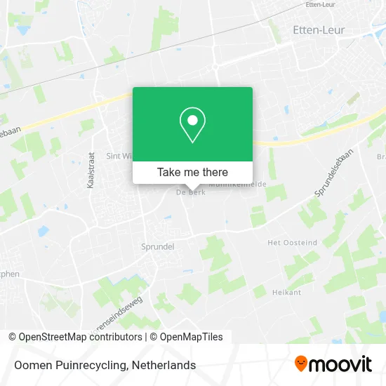 Oomen Puinrecycling map