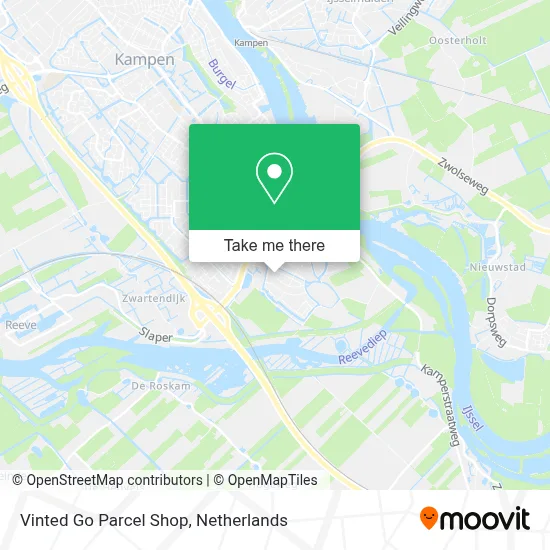 Vinted Go Parcel Shop map