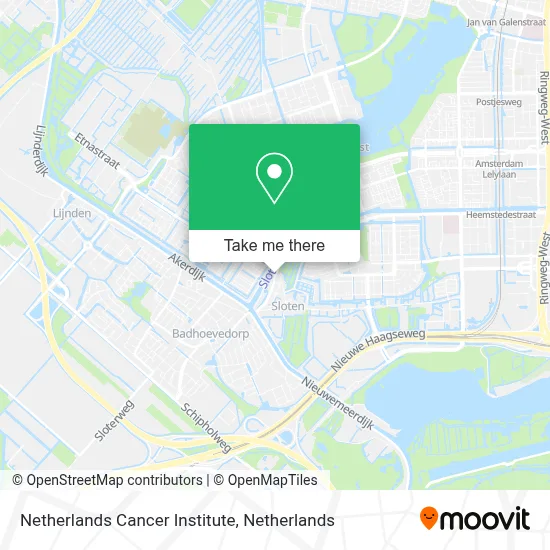 Netherlands Cancer Institute map