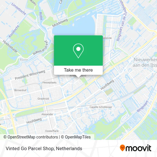 Vinted Go Parcel Shop map