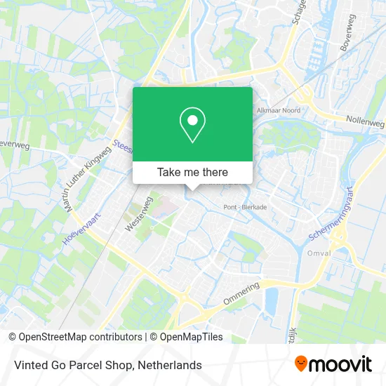 Vinted Go Parcel Shop map