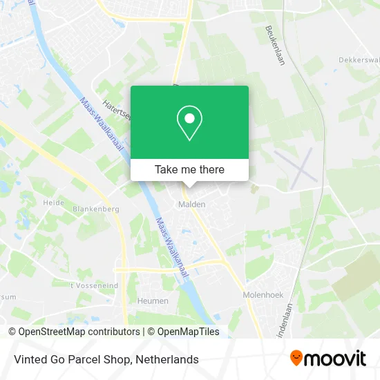 Vinted Go Parcel Shop Karte
