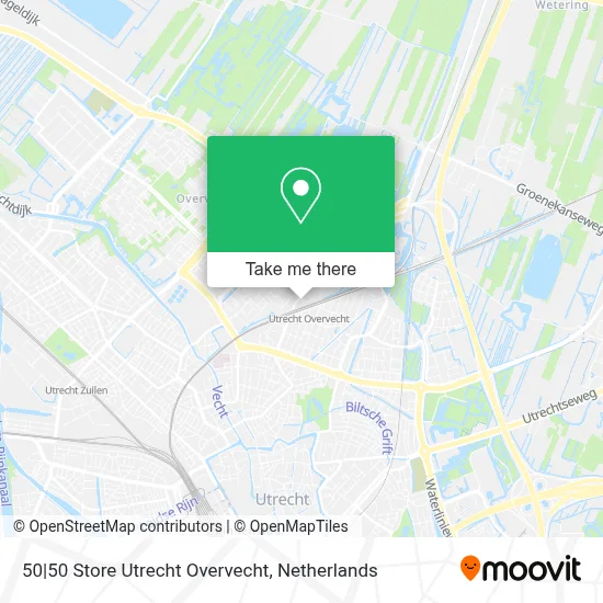 50|50 Store Utrecht Overvecht map