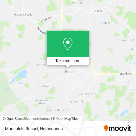 Modeplein Reusel map