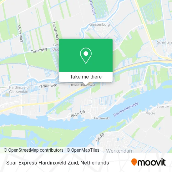 Spar Express Hardinxveld Zuid map