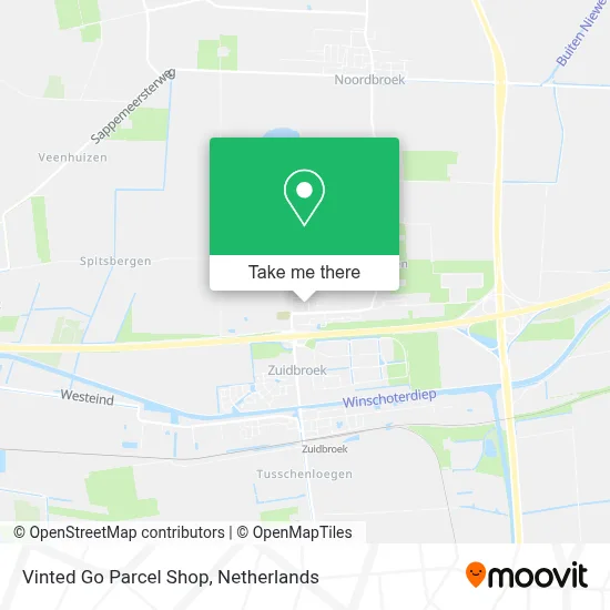 Vinted Go Parcel Shop map