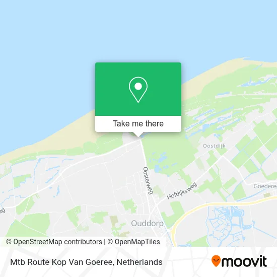 Mtb Route Kop Van Goeree map