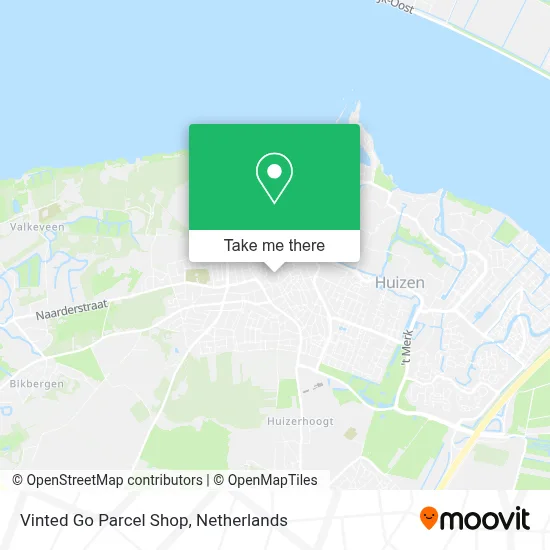Vinted Go Parcel Shop map
