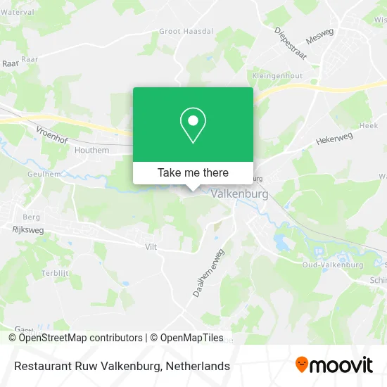Restaurant Ruw Valkenburg map