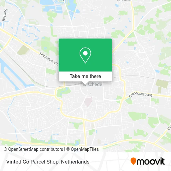 Vinted Go Parcel Shop map
