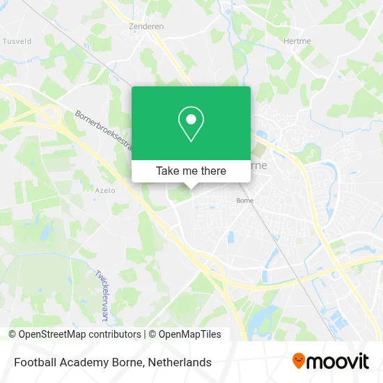 Football Academy Borne map