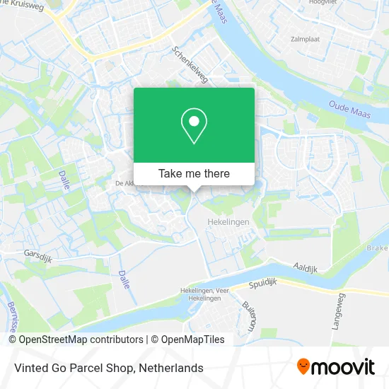 Vinted Go Parcel Shop map