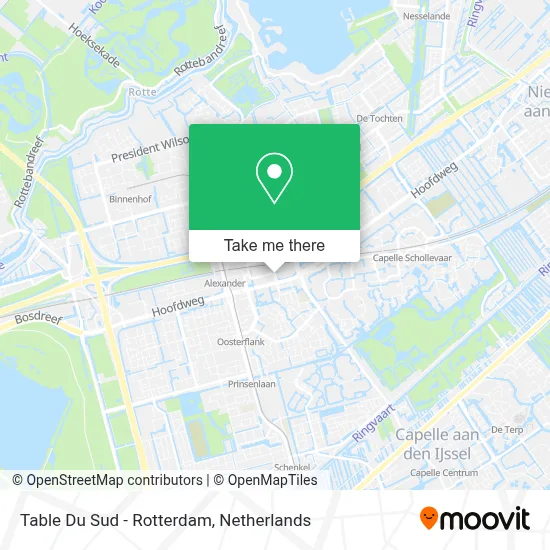 Table Du Sud - Rotterdam map