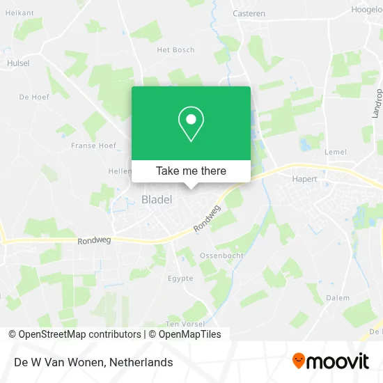 De W Van Wonen map