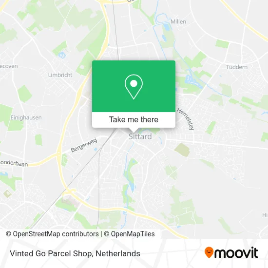 Vinted Go Parcel Shop map