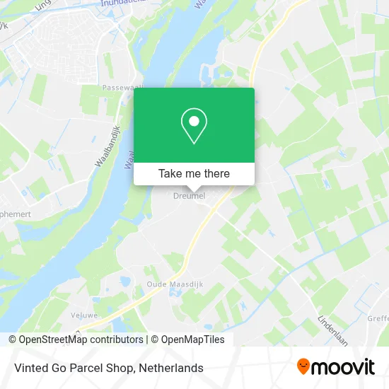 Vinted Go Parcel Shop map