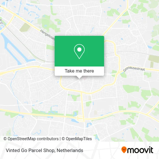 Vinted Go Parcel Shop map