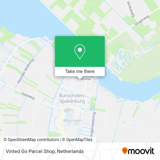 Vinted Go Parcel Shop map