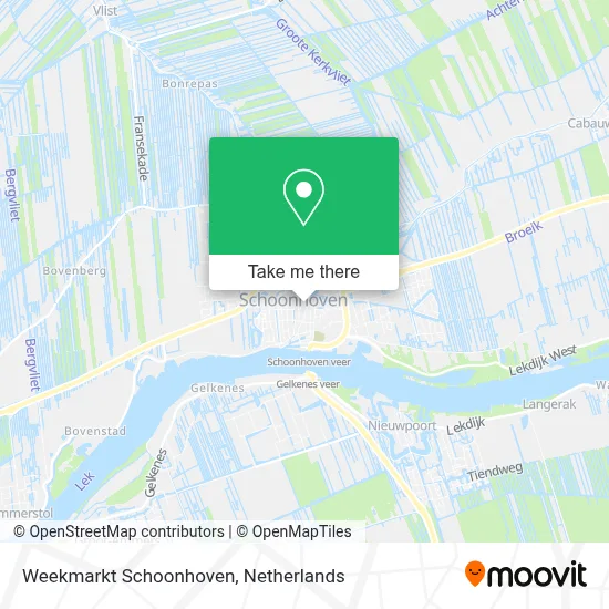 Weekmarkt Schoonhoven map