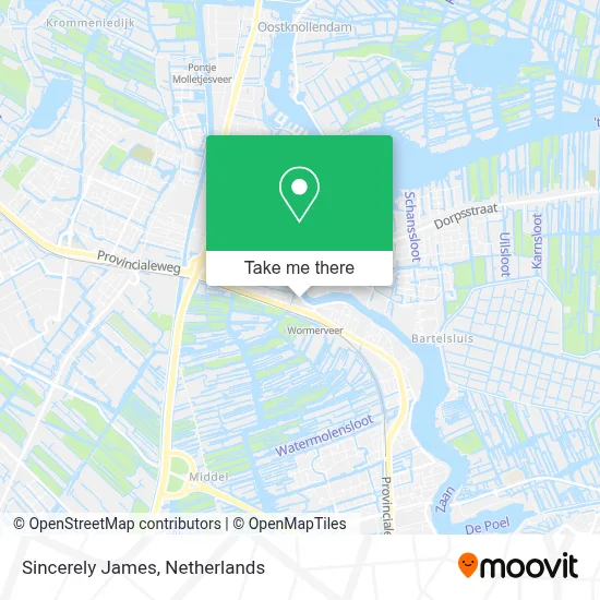Sincerely James map