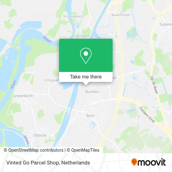 Vinted Go Parcel Shop map