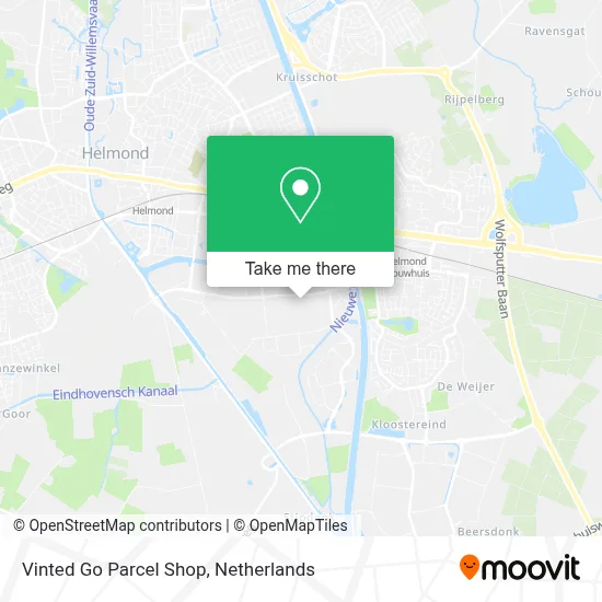 Vinted Go Parcel Shop map