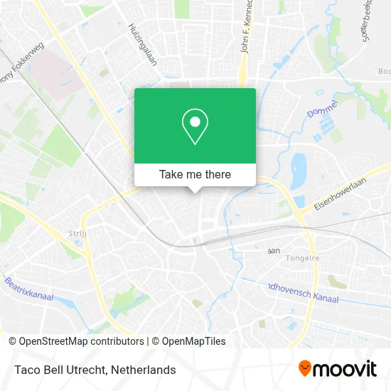 Taco Bell Utrecht map