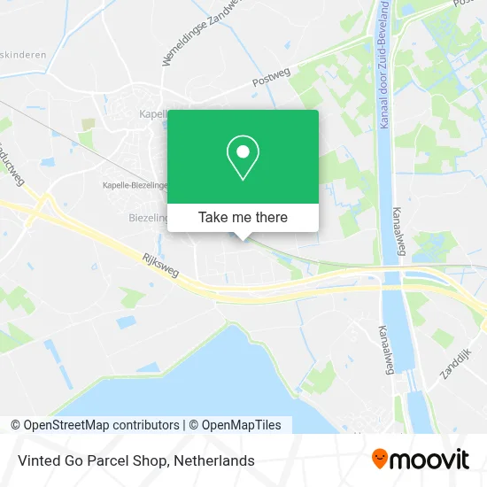 Vinted Go Parcel Shop map