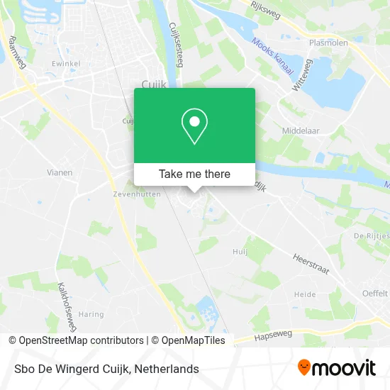 Sbo De Wingerd Cuijk map