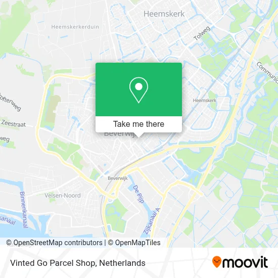Vinted Go Parcel Shop map