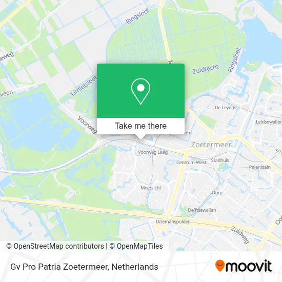 Gv Pro Patria Zoetermeer map