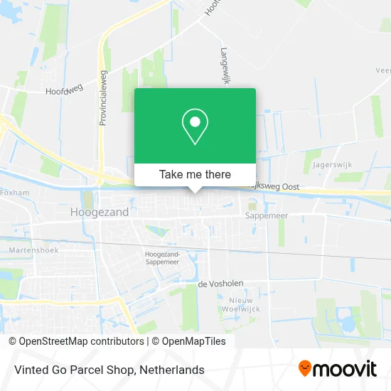Vinted Go Parcel Shop map