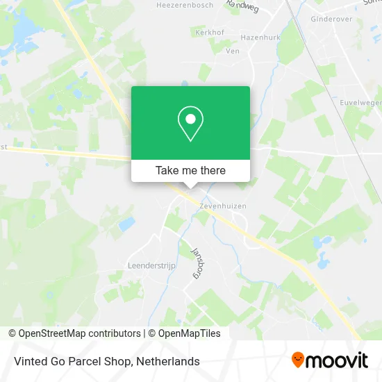 Vinted Go Parcel Shop Karte